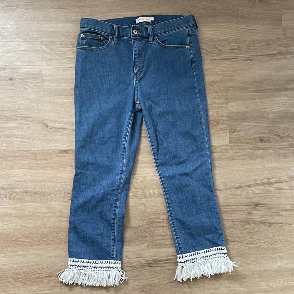 Tory Burch Jeans with fringed hem